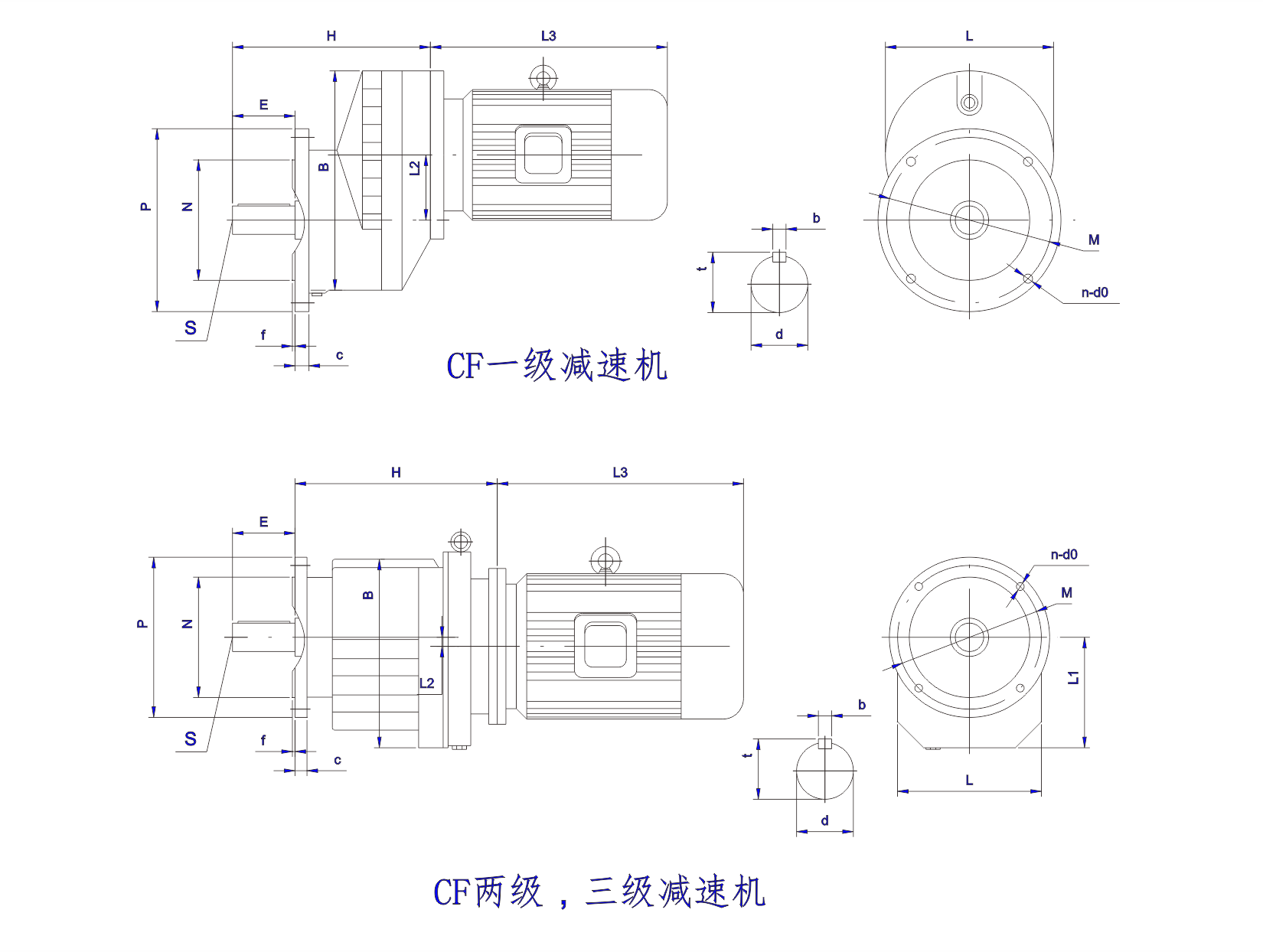 CF 系列同軸齒輪減速機(jī) CF 系列同軸齒輪減速機(jī)設(shè)計(jì)圖